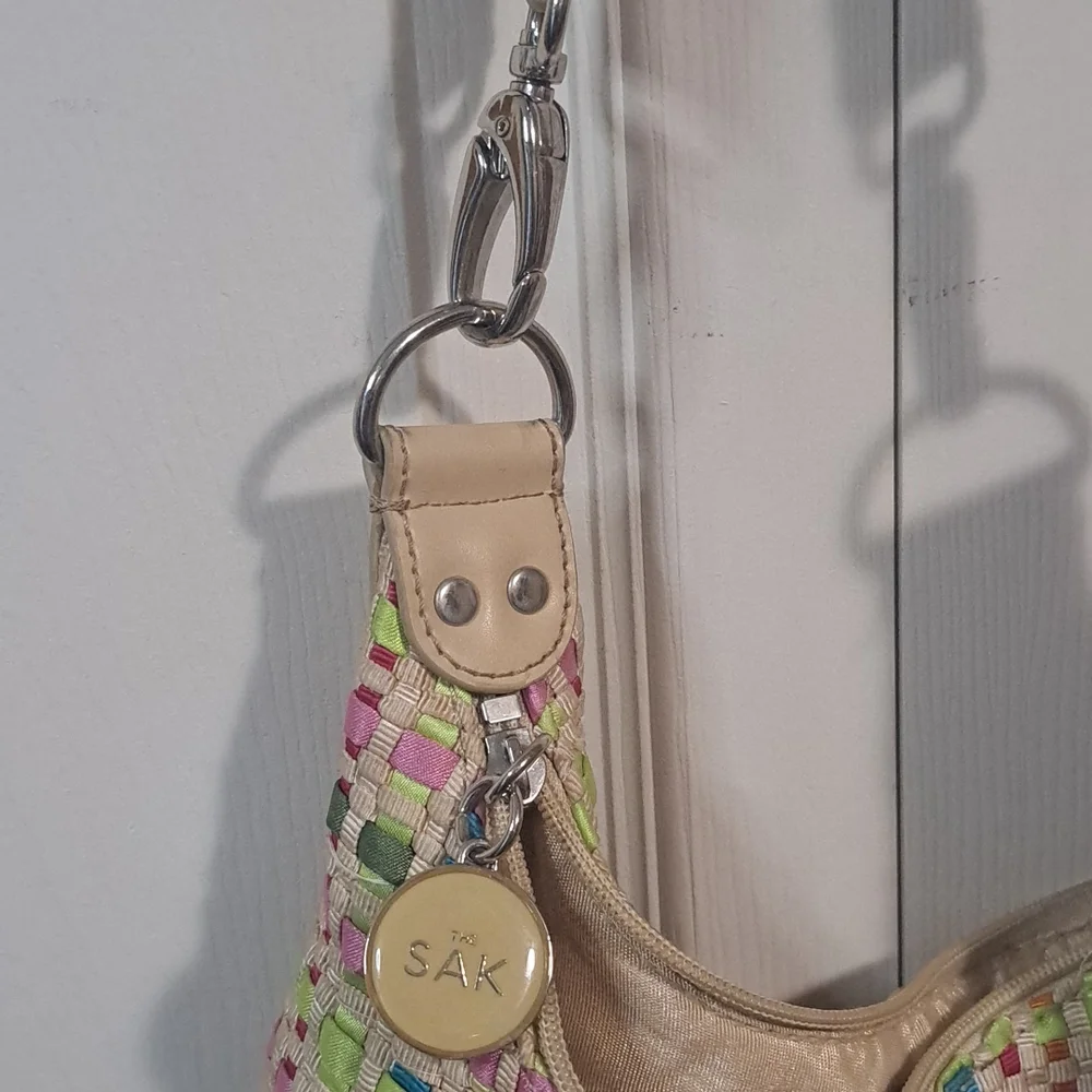 The Sak hobo style woven ribbon handbag